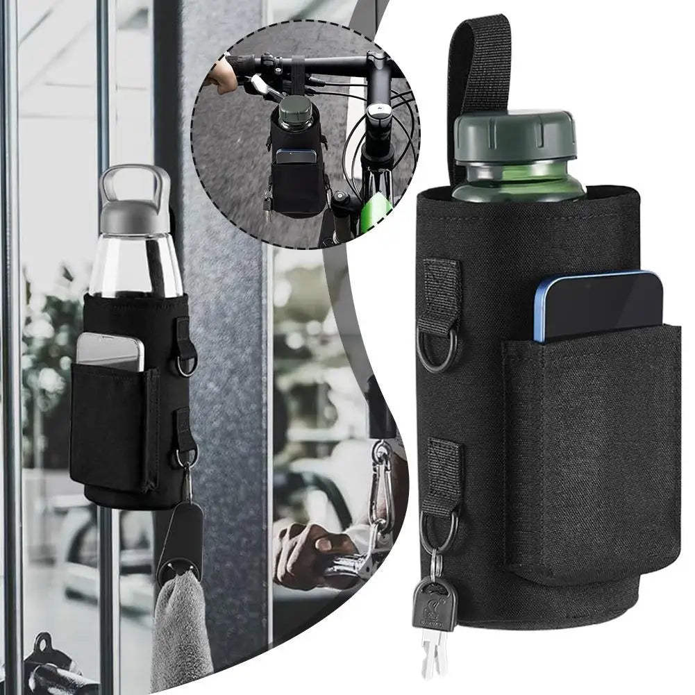 Magnetic Sling Bottle Bag with Shoulder Strap Water Bottle Holder Phone Holder for Men Women Workout Fitness Travel Outdoor