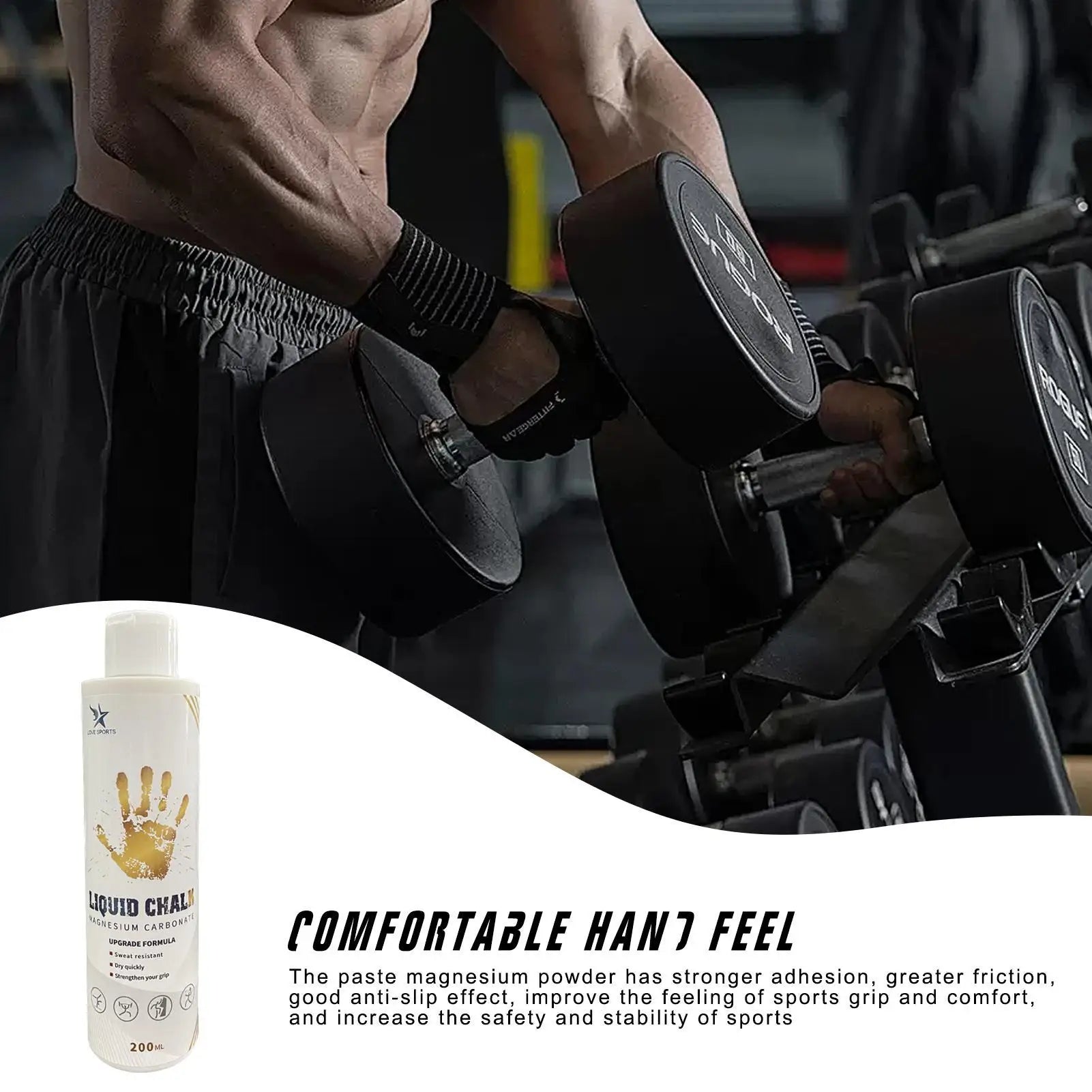 Sports Liquid Magnesium Powder Fitness Lifting Anti Slip Cream Grip Liquid Magnesium Comfortable Feel For Rock Climbing Gym