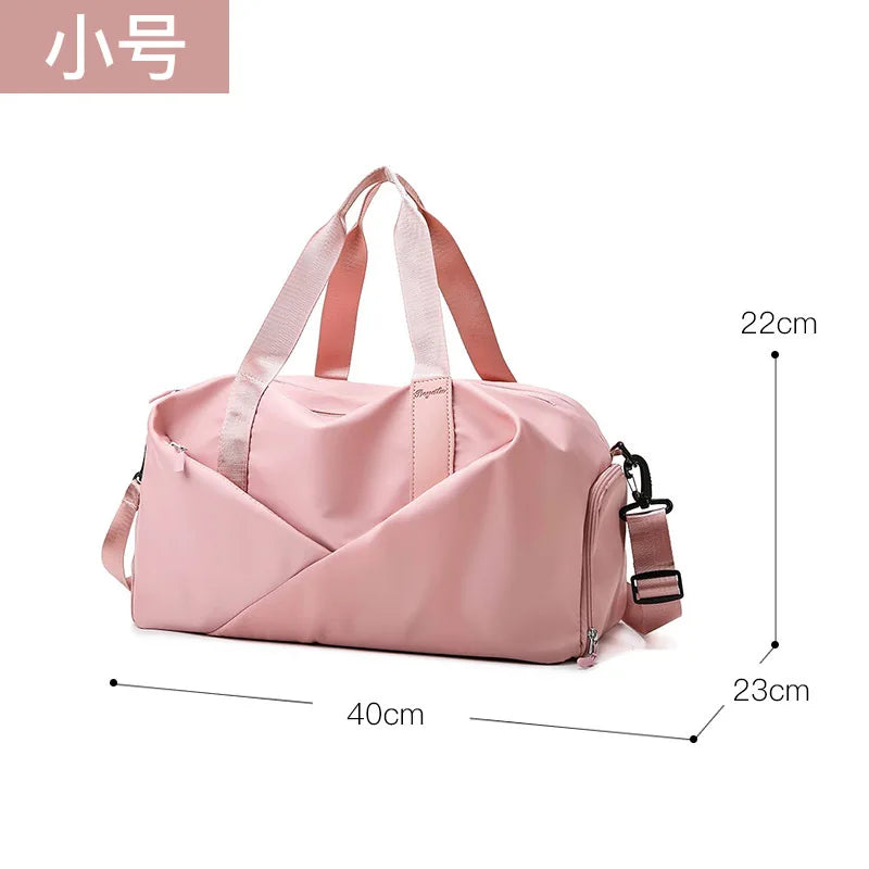 Large Capacity Fitness Bag Women's Handheld Oxford Cloth Yoga Sports Bag Fashionable Luggage Bag Wet And Dry Separation Can P...