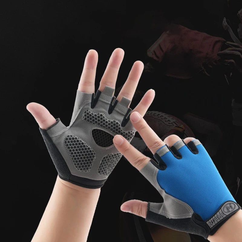Fingerless Gym Gloves for Men Women Breathable Anti Slip Fitness Training Gloves for Bodybuilding Cycling Sports