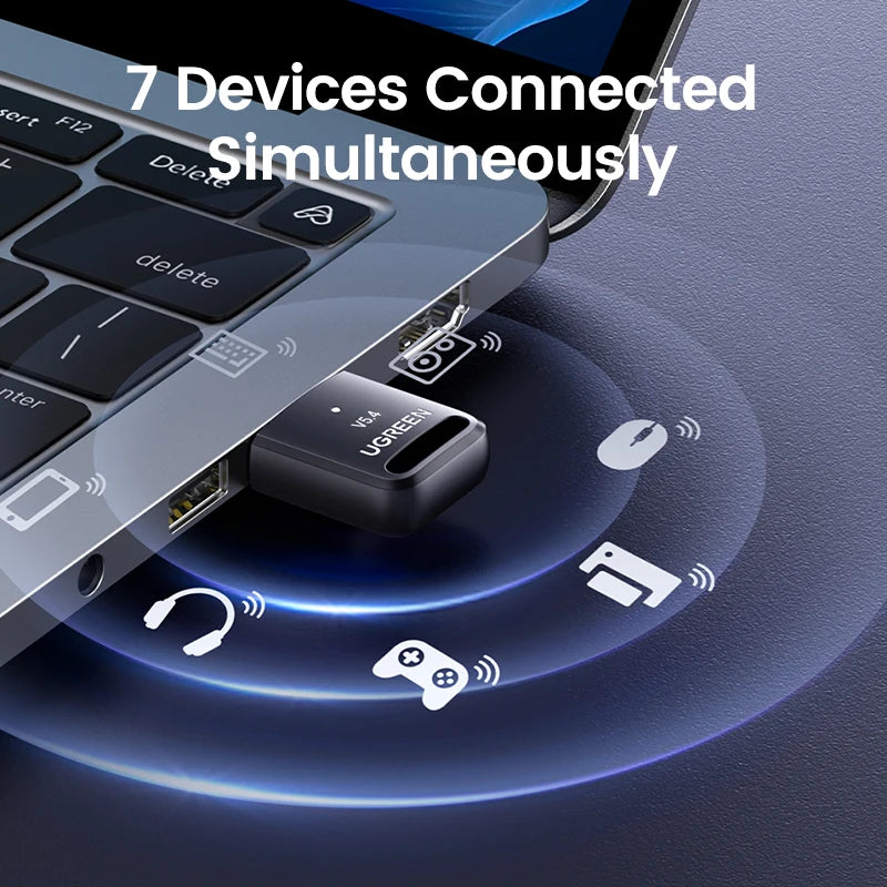UGREEN USB Bluetooth 6.0 5.4  Dongle Adapter for PC Speaker Wireless Mouse Keyboard Music Audio Receiver Transmitter Bluetooth