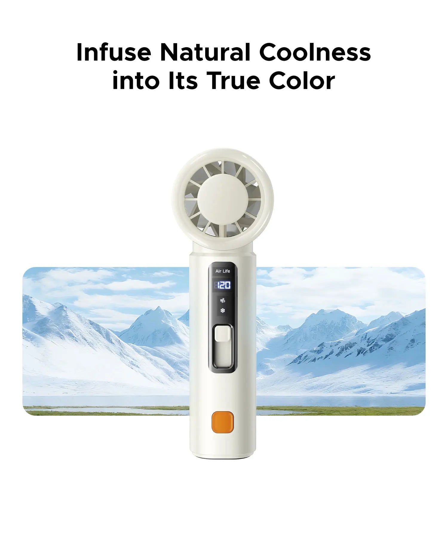 ORICO Portable High Speed Cooling Handheld Fan 3000mAh Rechargeable 120 Wind Speeds Adjustable Mini Foldable Air TEC Cooling
