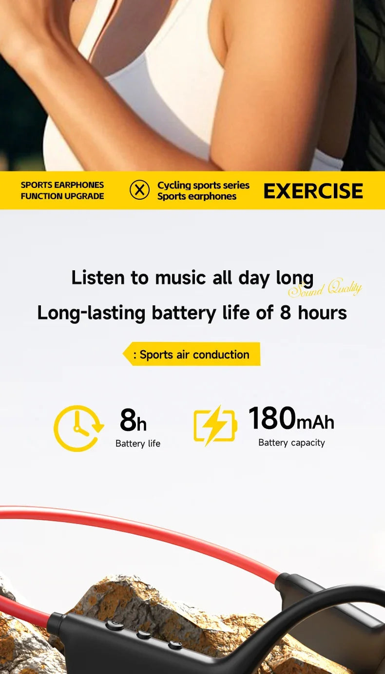 Lenovo Bone Conduction Headset Wireless Swimming Sports Headphone IPX8 Bluetooth 5.4 With Mic Waterproof Exercise Fitness 2026