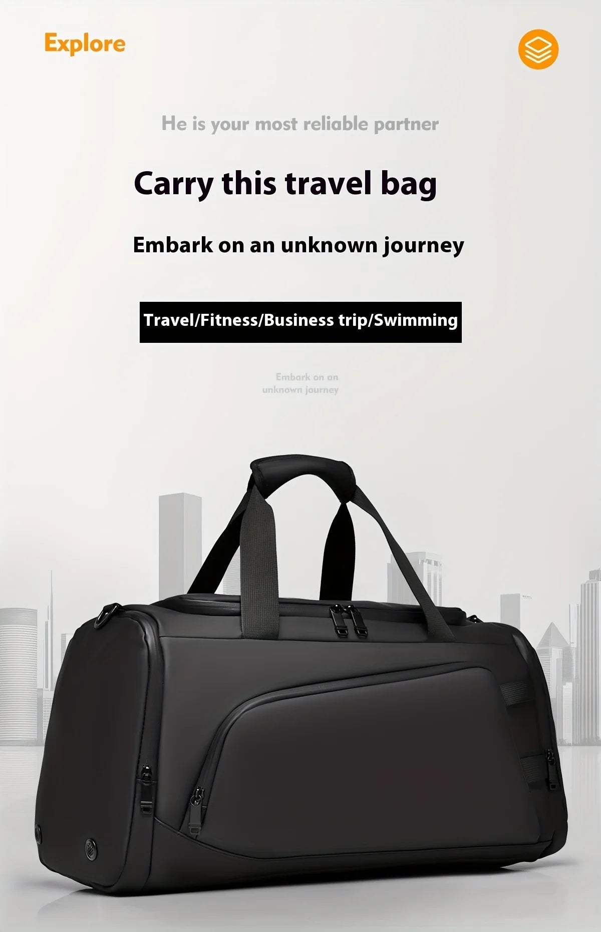 Large Capacity Multifunctional Travel Duffels With Multiple Compartments Suitable For Fitness Travel And Overnight Travel