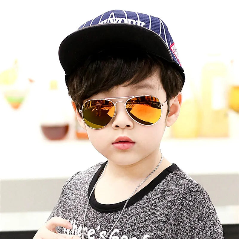 FASHION Children's student sunglasses men and women color reflective sunglasses toad mirror cute baby kids sun glasses