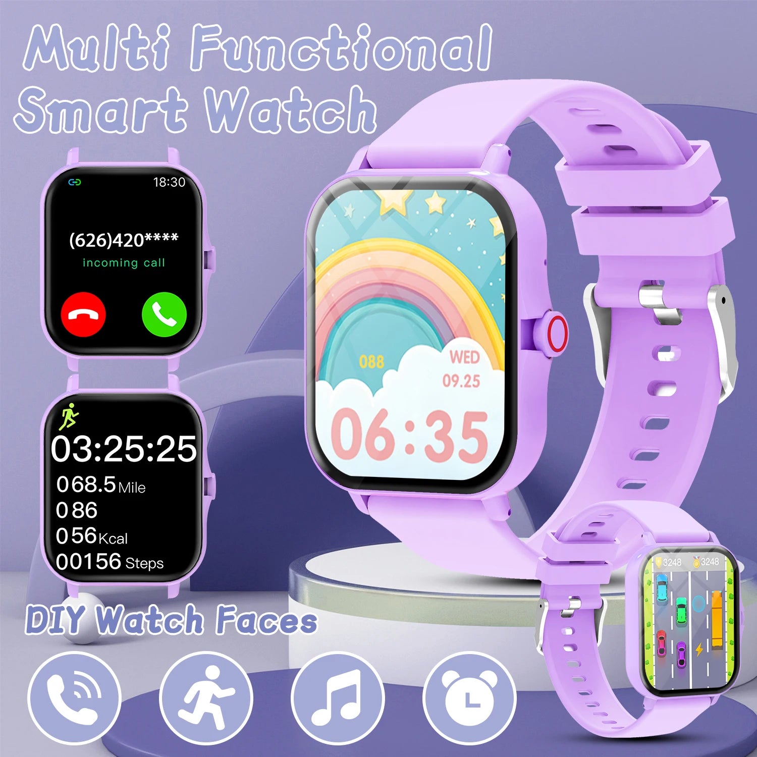 2026 New Smartwatch 1.83"Screen Bluetooth Call Voice Assistant Music Control Fitness Tracker for Android/IOS Phone Children Gift