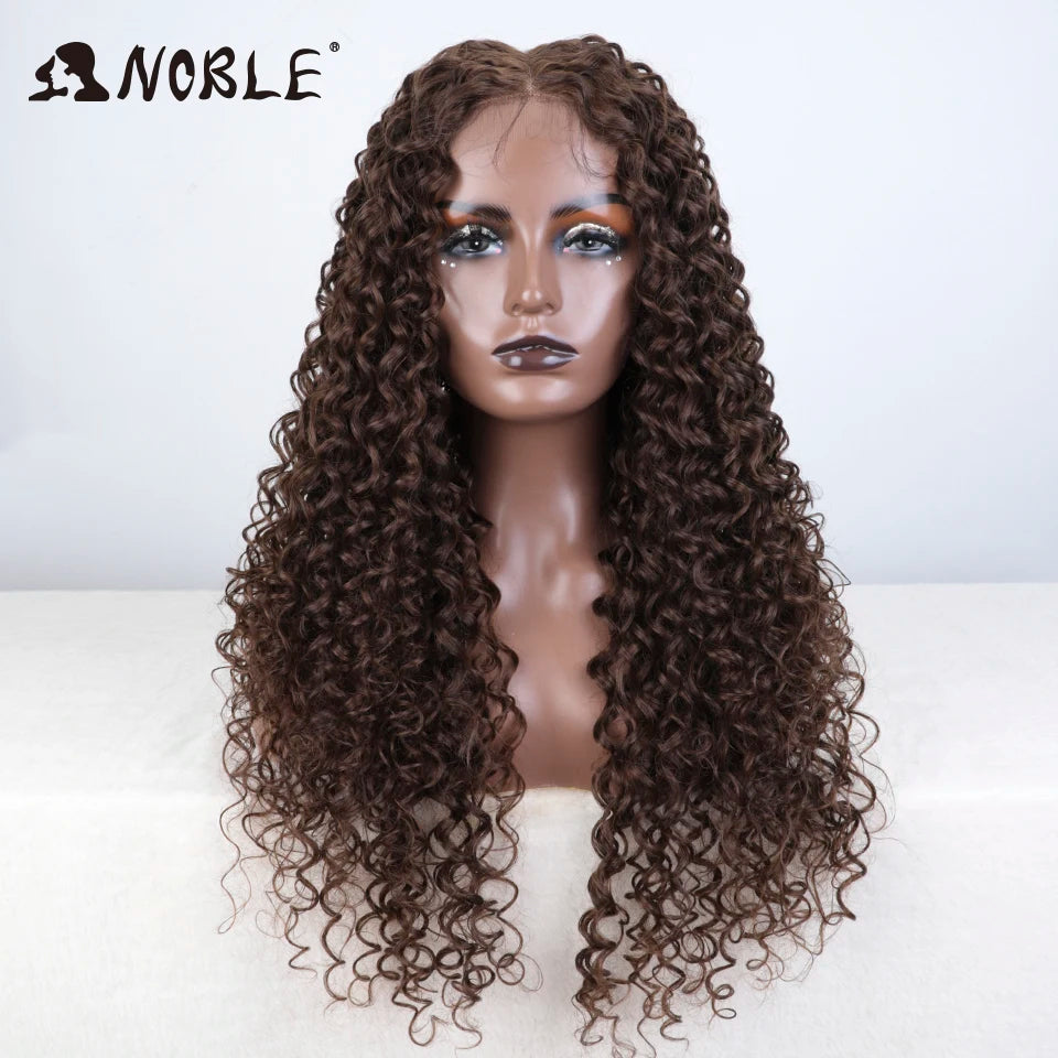 Noble Synthetic Lace Front Wig 30 Inch Long Curly Hair Wigs Lace Front Afro Kinky Curly Lace Wigs For Women Lace Front Wig