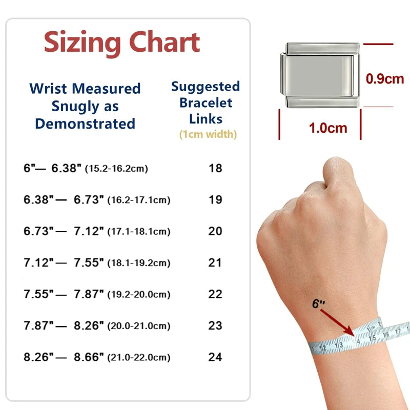 Star Butterfly Heart Zircon Round Pearls Tassel Chain Italian Charm Links Fit 9mm Bracelet Stainless Steel Women DIY Making Gift