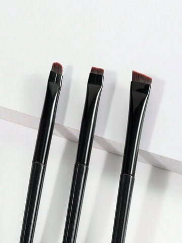 3pcs Makeup Brush Set, Including Angled Eyeliner Brush, Eyebrow Brush, And Ultra-Fine Eyeshadow Brush, Makeup Brush Set, Makeup Brush Kit, Makeup Brush Set, Full Makeup Brushes, Makeup Brush Set, Complete Makeup Tools, Makeup