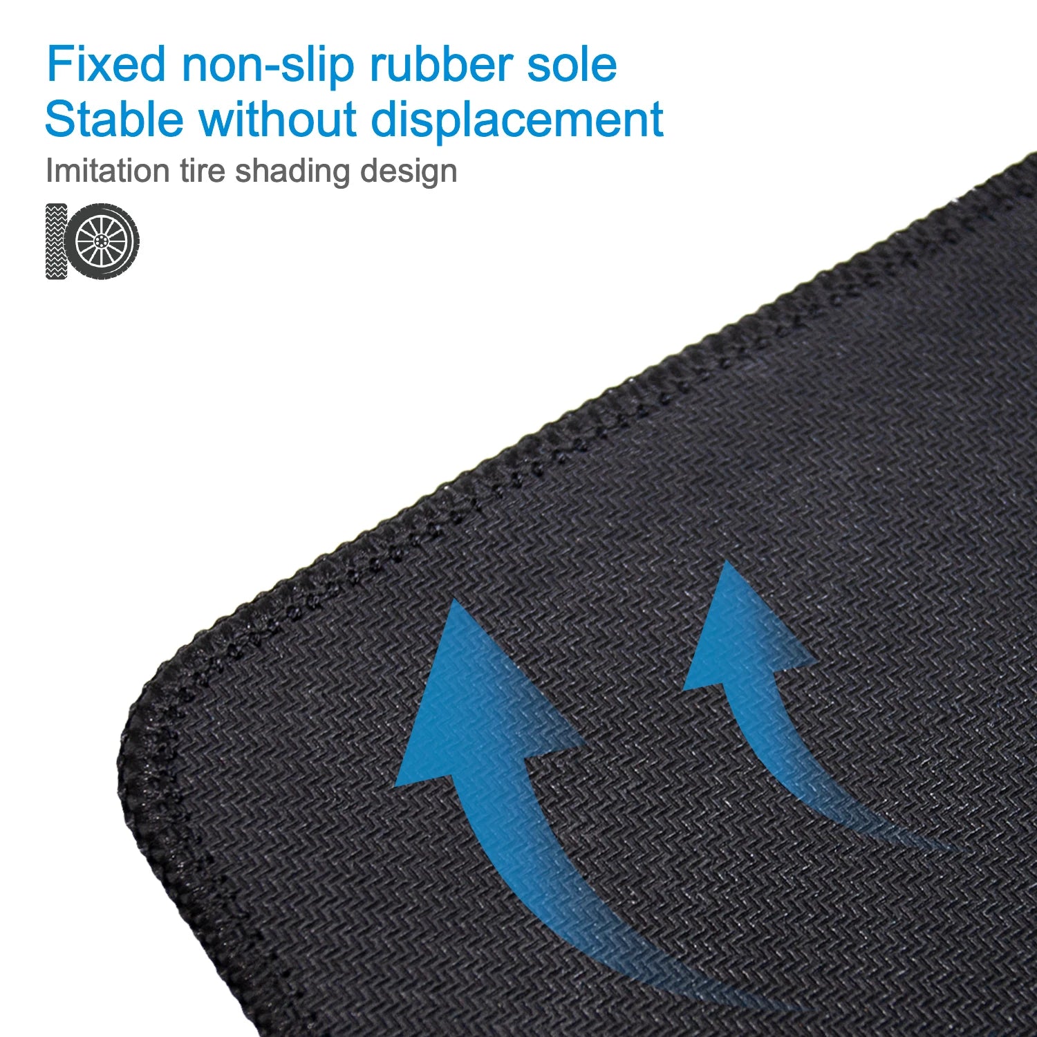 Mouse Pad with Stitched Edge Gaming Mousepad Small Non-Slip Rubber Base Washable Portable for Office Home Computer Laptop