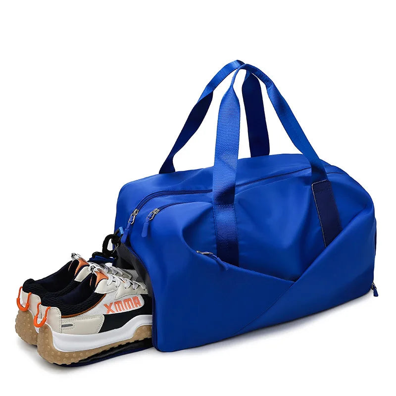 Large Capacity Fitness Bag Women's Handheld Oxford Cloth Yoga Sports Bag Fashionable Luggage Bag Wet And Dry Separation Can P...