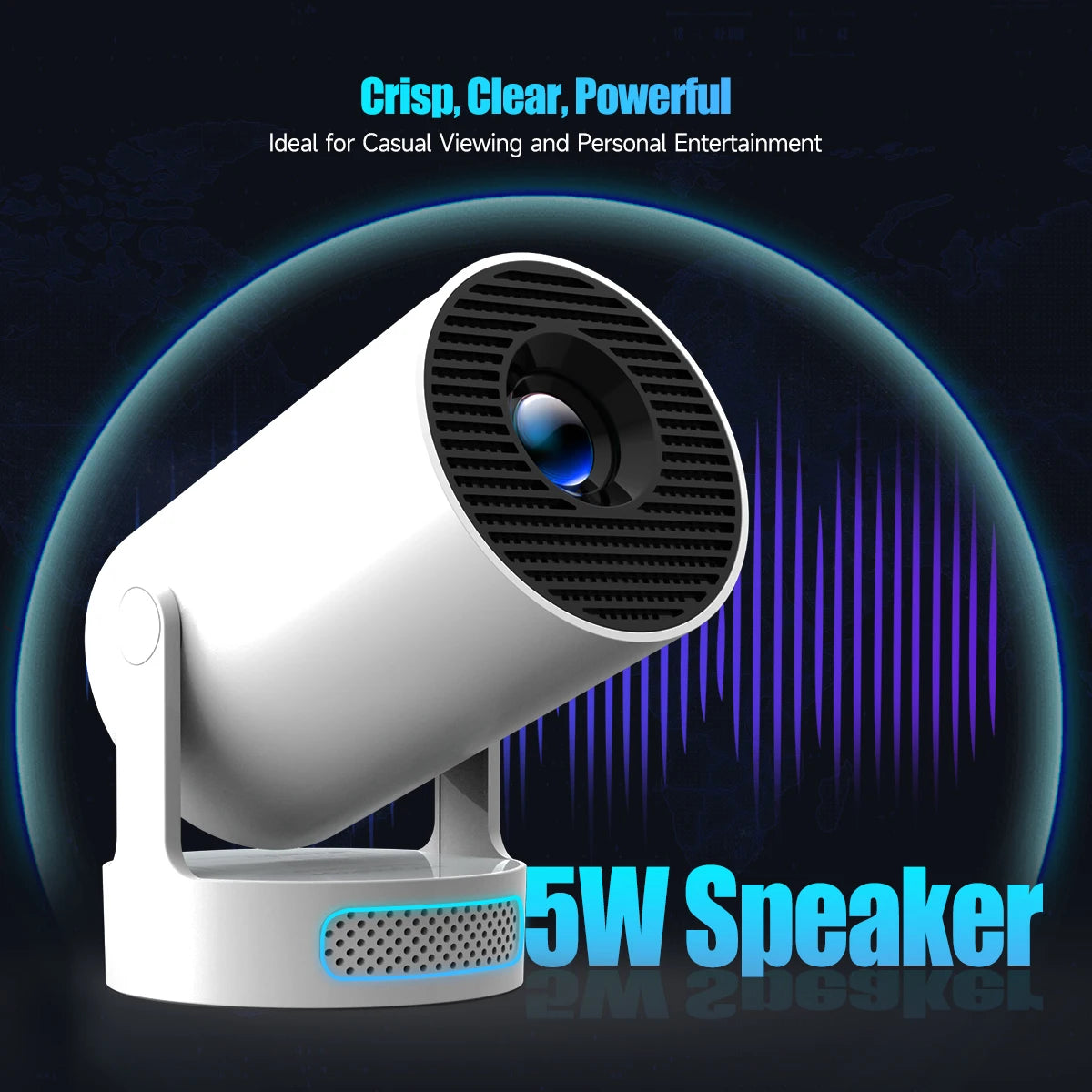 Magcubic 8K HY300 Pro + Projector Built in 5W Speaker 1280*720P Android 14 8000 Lumens Wifi6 BT5.4 Outdoor Portable Projector