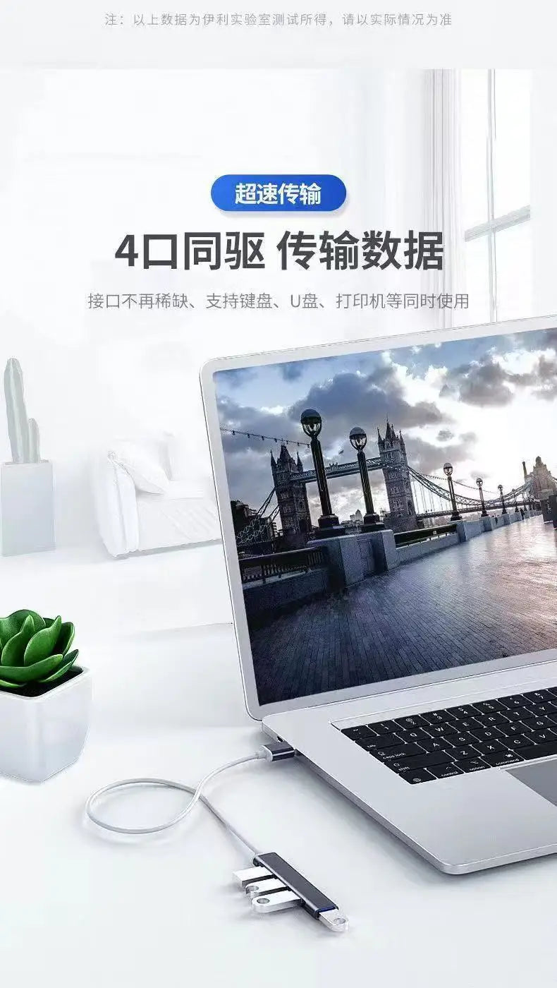 USB C HUB 3.0 Type C Extender 4 Port Splitter Adapter OTG Docking Station For Phone Macbook Pro 13 15 Air PC Laptop Computer Hub