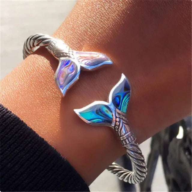 Ethnic Bohemian Open Bracelet Elegant Temperament Ethnic Style Colorful Peacock Dripping Oil Ladies Bracelet Casual Party