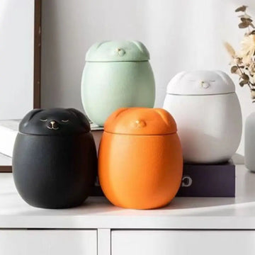 Ceramic Funeral Urn for Pets 200ml Dog/Cat Shape Dog Cat Cremation Urns Moisture Proof Memorials Bird Mouse Urn Dog Supplies