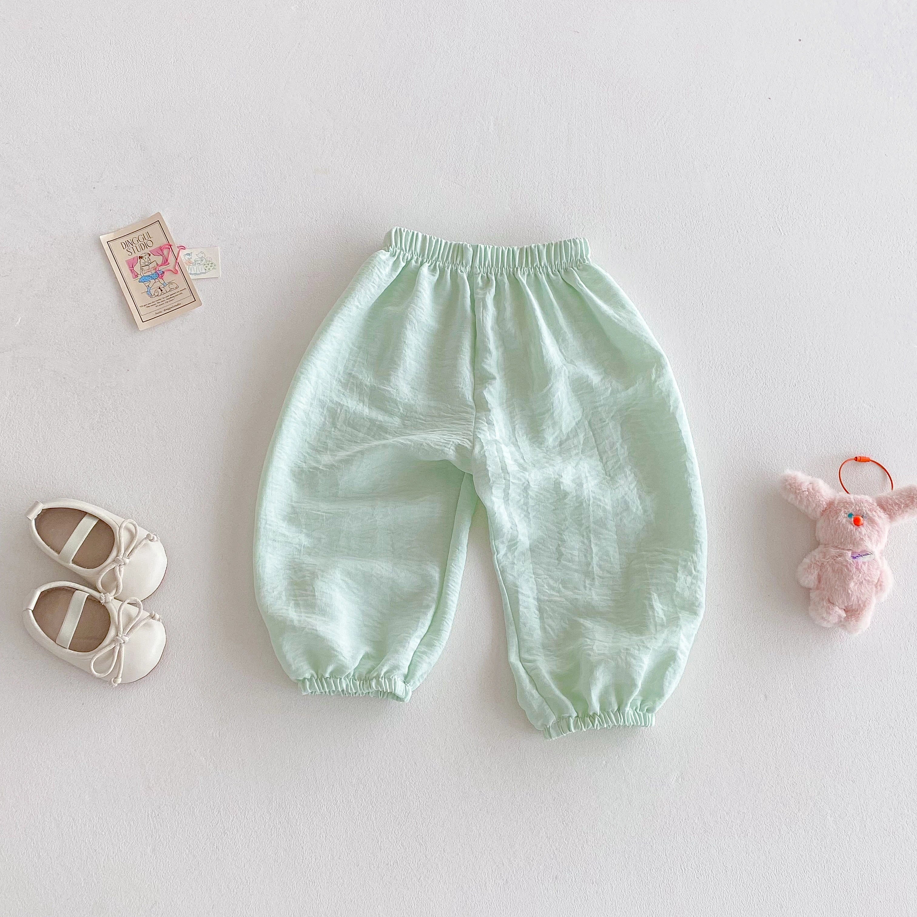 Summer Solid Color Children's Anti-mosquito Pants Loose Casual Bloomers For Kids Girls And Boys Toddler Costume Thin Trousers