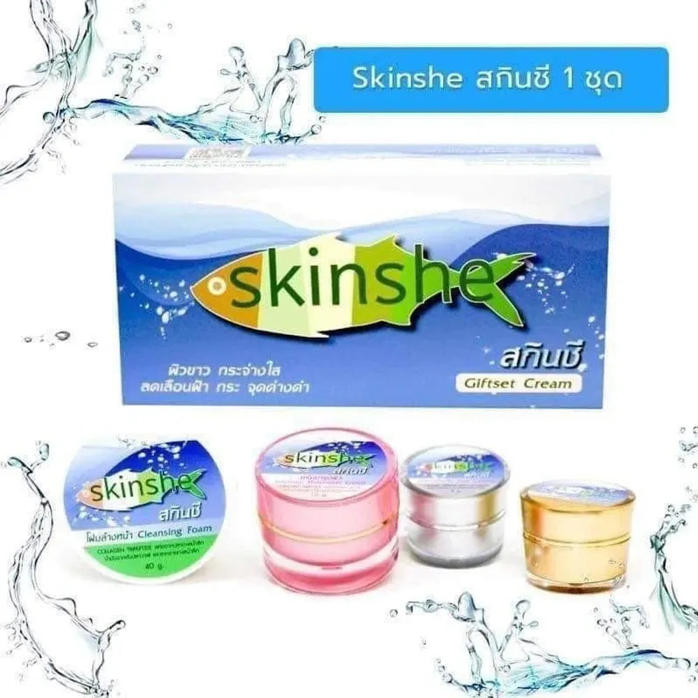 Reduce Wrinkles Freckles Dark Spots Brighten White Moisturizer Skin Smooth And Clear For Men Women, SKINSHE Whiten Gift Set