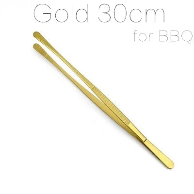 Stainless Steel Kitchen & Bar Tweezer Food Tongs Kitchen Cooking Medical Tweezer Copper/Gold/Black Plated Bar Tool
