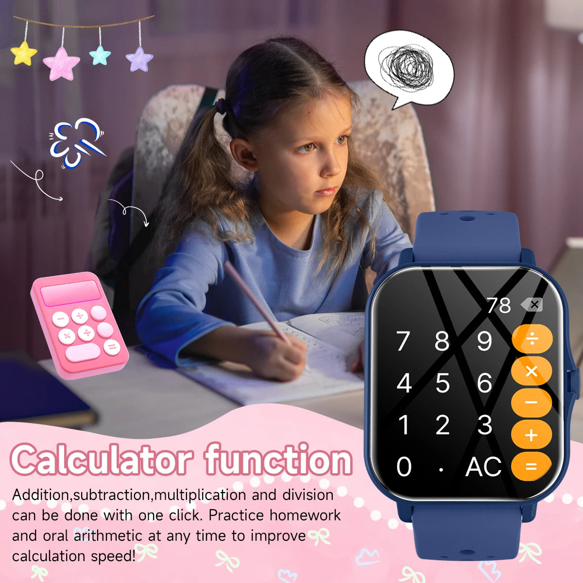 2026 New Smartwatch 1.83"Screen Bluetooth Call Voice Assistant Music Control Fitness Tracker for Android/IOS Phone Children Gift