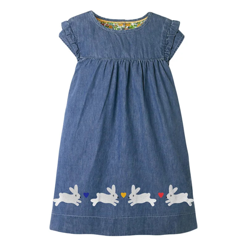 Little maven Baby Girls Casual Clothes Little  Girls 2026 New Summer Dress Kids Elegant Party Dress Children's Clothing