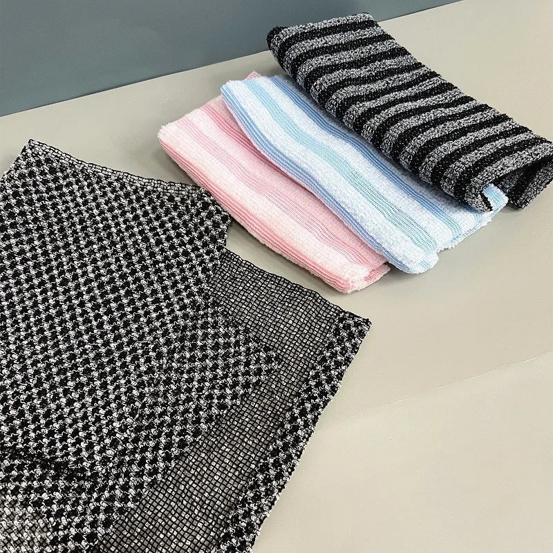 Japanese Exfoliating Bath Towel Ultra-Long Shower Scrubber for Back Antibacterial Foam Washcloth Multi-Use for Shower Skincare