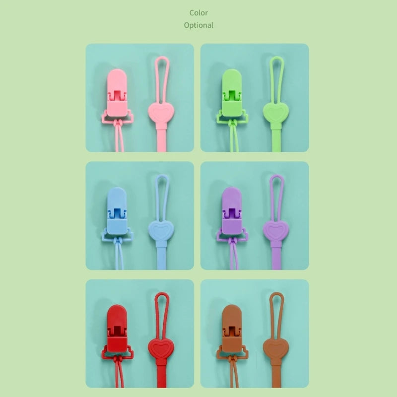 Pacifier Chain Silicone Strap BPA Holder Soother Chain Accessories