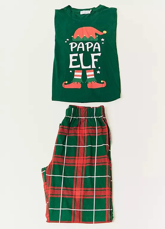 Mom Dad Kids Christmas Print Pajamas Set 2 Piece Pyjama Xmas Family Look Sleepwear Xmas Family Matching Outfits Pjs Loungewear