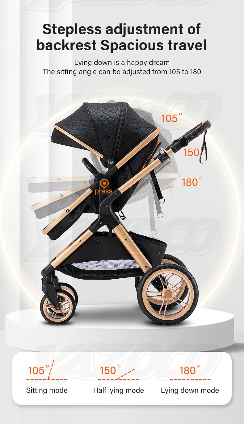 3-in-1 baby stroller travel system lightweight pram for newborns compact foldable Winter baby stroller baby buggy all-terrain