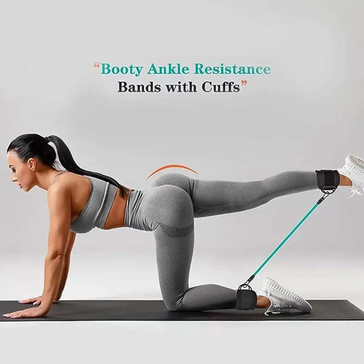 Ankle Straps Resistance Bands Set Fitness Workout Exercise Equipment Ankle Weight Yoga Elastic Fitness Band For Gym Man Woman