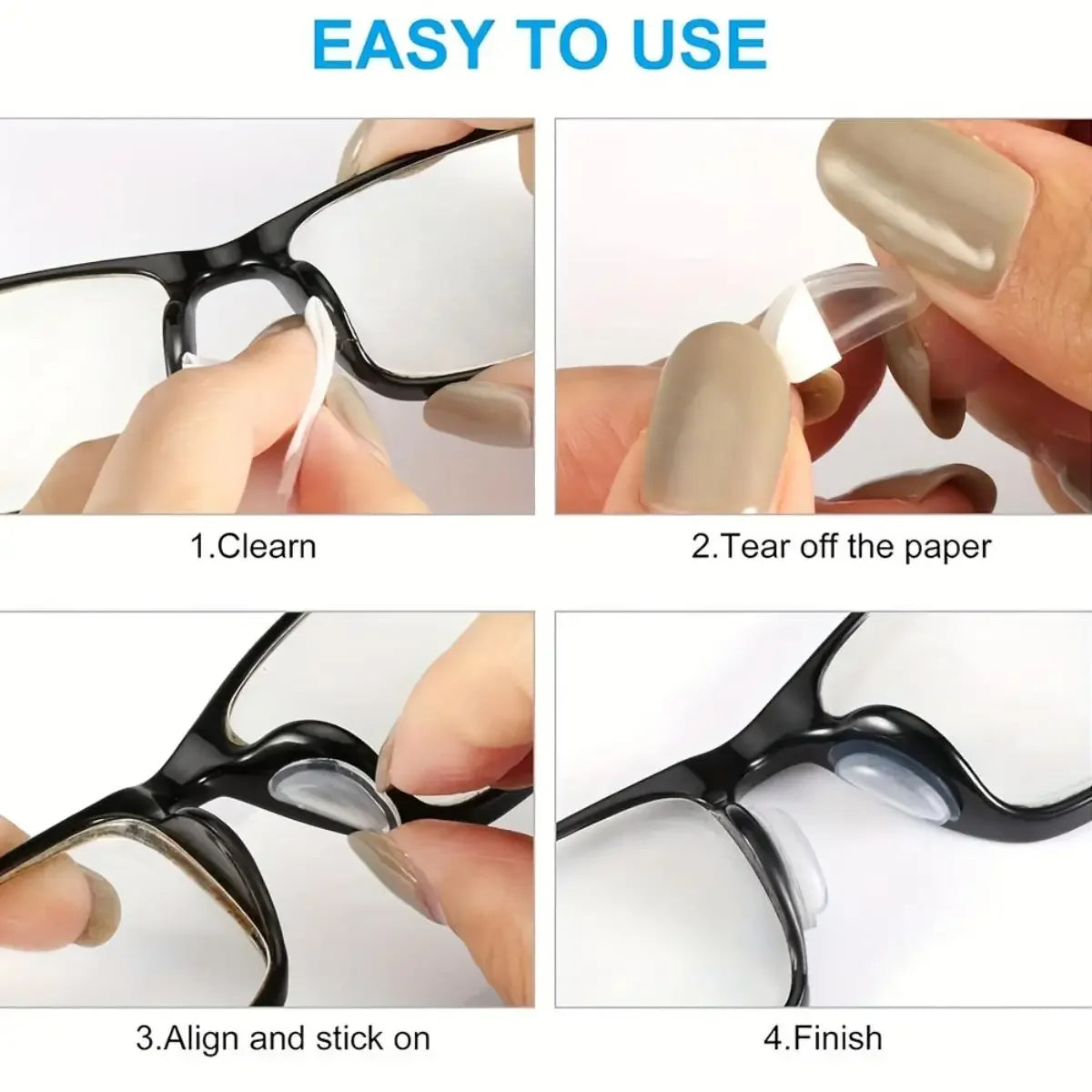 2/5Pairs/Packs Adhesive Eyeglass Nose Pad Anti-Slip Stick On Silicone Nose Pad for Sunglasses Thin Nose Pads Eyewear Accessories