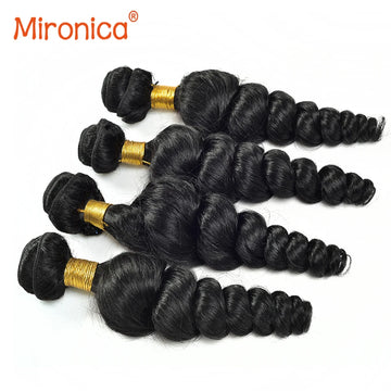 Loose Wave Bundles 100% Human Hair Raw Double Weft Weave Virgin Hair Extensions Natural Color 1B 1 2 3 4 Loose Deep Wave Bundles