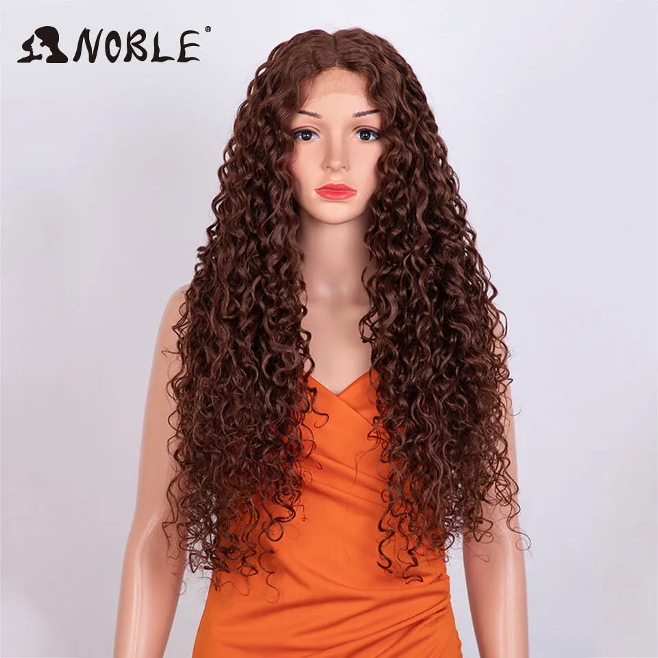 Noble Synthetic Lace Front Wig 30 Inch Long Curly Hair Wigs Lace Front Afro Kinky Curly Lace Wigs For Women Lace Front Wig