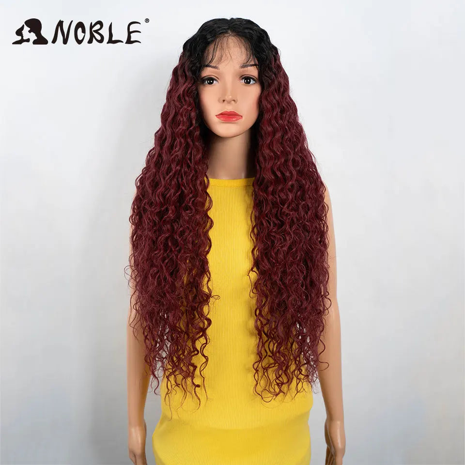 Noble Synthetic Lace Front Wig 30 Inch Long Curly Hair Wigs Lace Front Afro Kinky Curly Lace Wigs For Women Lace Front Wig