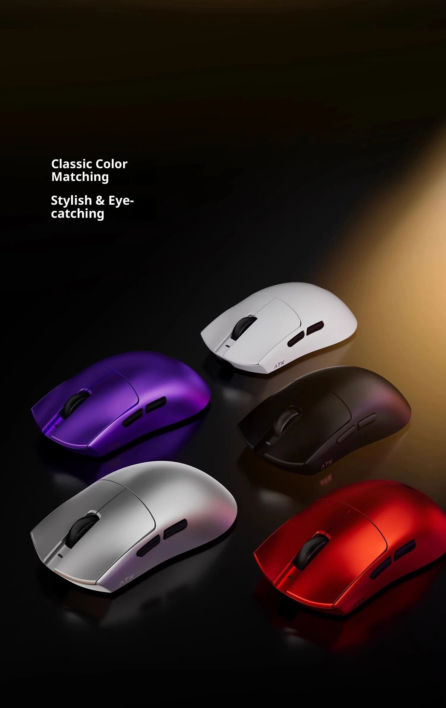 ATK Blazing Sky X1 V2 Wireless Gaming Mouse Dual-Mode 2.4G/Wired 54g Lightweight PAW3950Ultra New GEM Dual 8K Dongle Low Latency