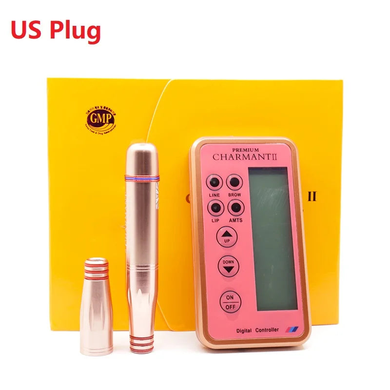 Dermografo Tattoo Machines Professional Permanent Makeup Tattoo Device For Micropigmentation Charmant Embroidery Eyebrow Gun Set
