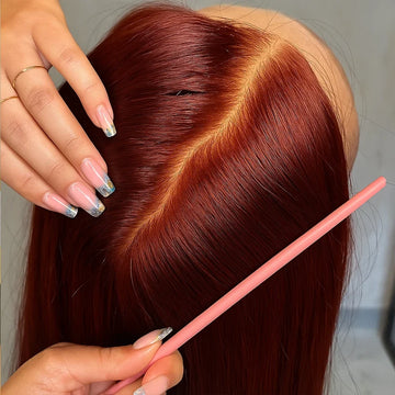 36 inch Reddish Brown Straight Wigs 13x6 HD Lace Human Hair Wig Pre Plucked Brazilian Colored Lace Frontal Wigs Human Wig 180%