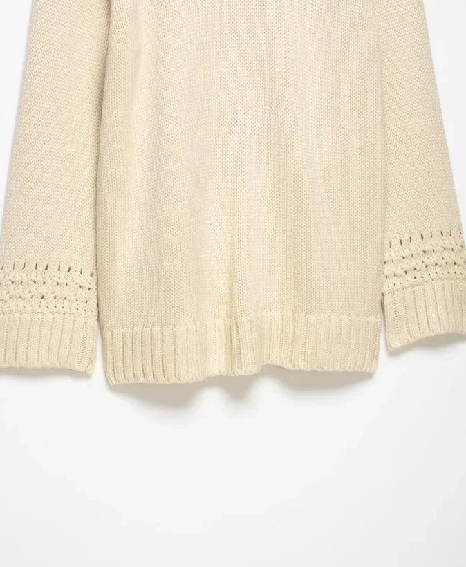 Chic V-neck Knitted Lace-up Women Cardigan Elegant Solid Full Sleeve Loose Cropped Sweater 2026 Lady Commute Office Cardigans
