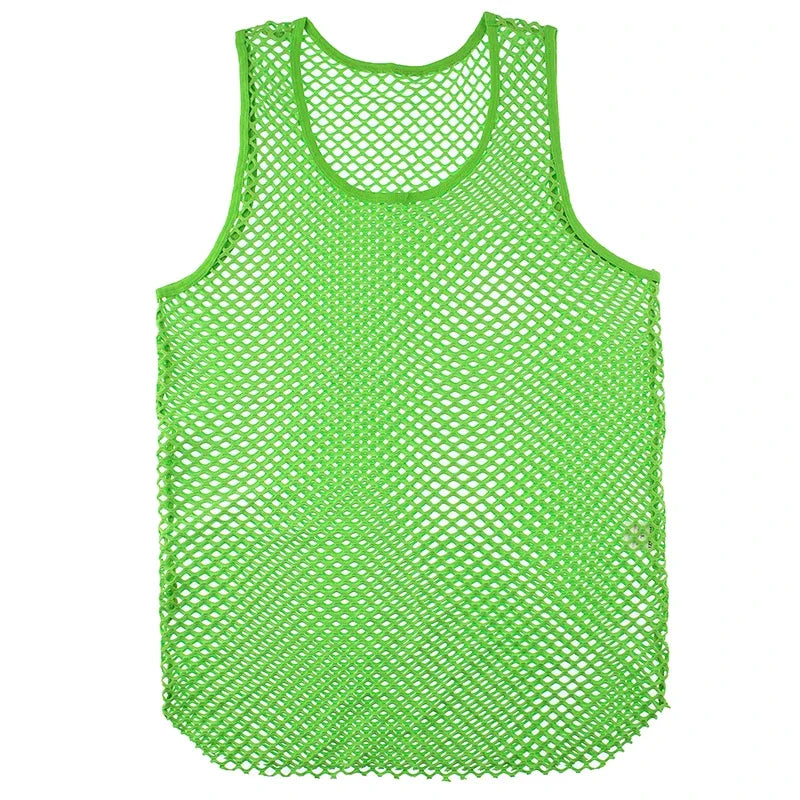 Fashion Tank Tops For Men Hollow Out Undershirt Mesh Breathable Sleeveless Vest