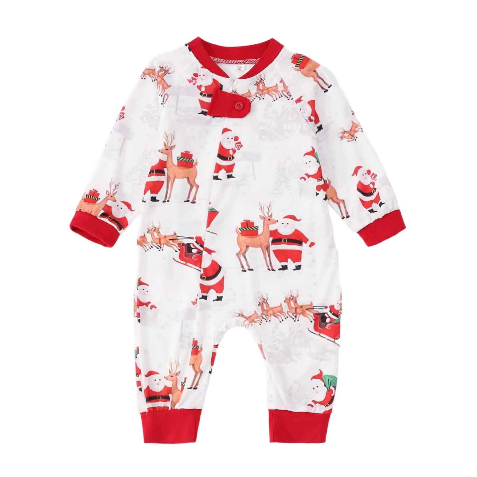 Mom Dad Kids Christmas Print Pajamas Set 2 Piece Pyjama Xmas Family Look Sleepwear Xmas Family Matching Outfits Pjs Loungewear