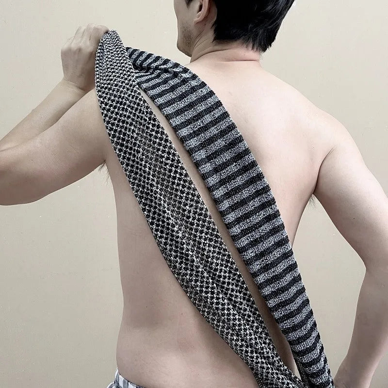 Japanese Exfoliating Bath Towel Ultra-Long Shower Scrubber for Back Antibacterial Foam Washcloth Multi-Use for Shower Skincare