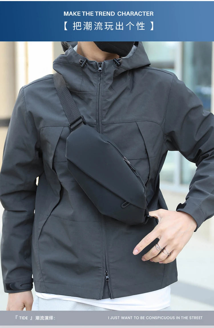 Men Minimalist Outdoor Sports Running Jogging Waist Bag Man Waterproof Fanny Pack Stylish Cross Body Belt Bag Waist Bag for Men