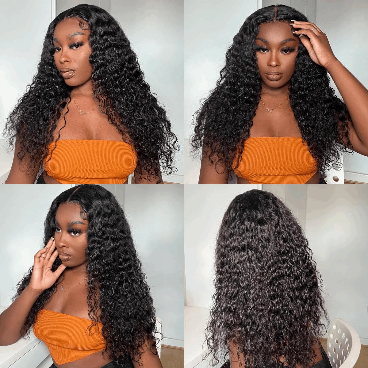 34 Inch 13x4 Hd Transparent Water Wave Lace Front Wig 4x4 Lace Closure Wig Wet And Wavy Curly Human Hair 13x6 Lace Frontal Wigs