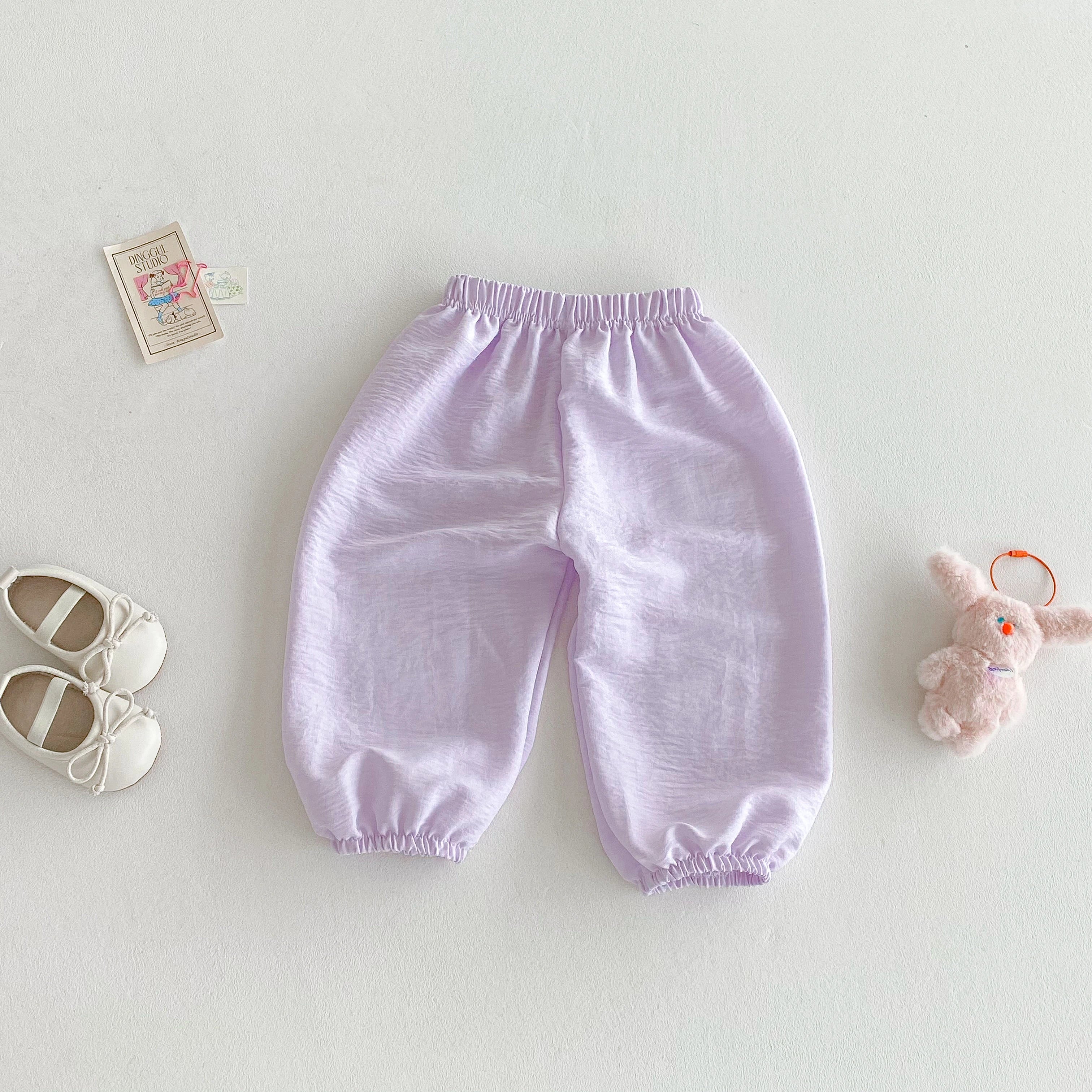 Summer Solid Color Children's Anti-mosquito Pants Loose Casual Bloomers For Kids Girls And Boys Toddler Costume Thin Trousers