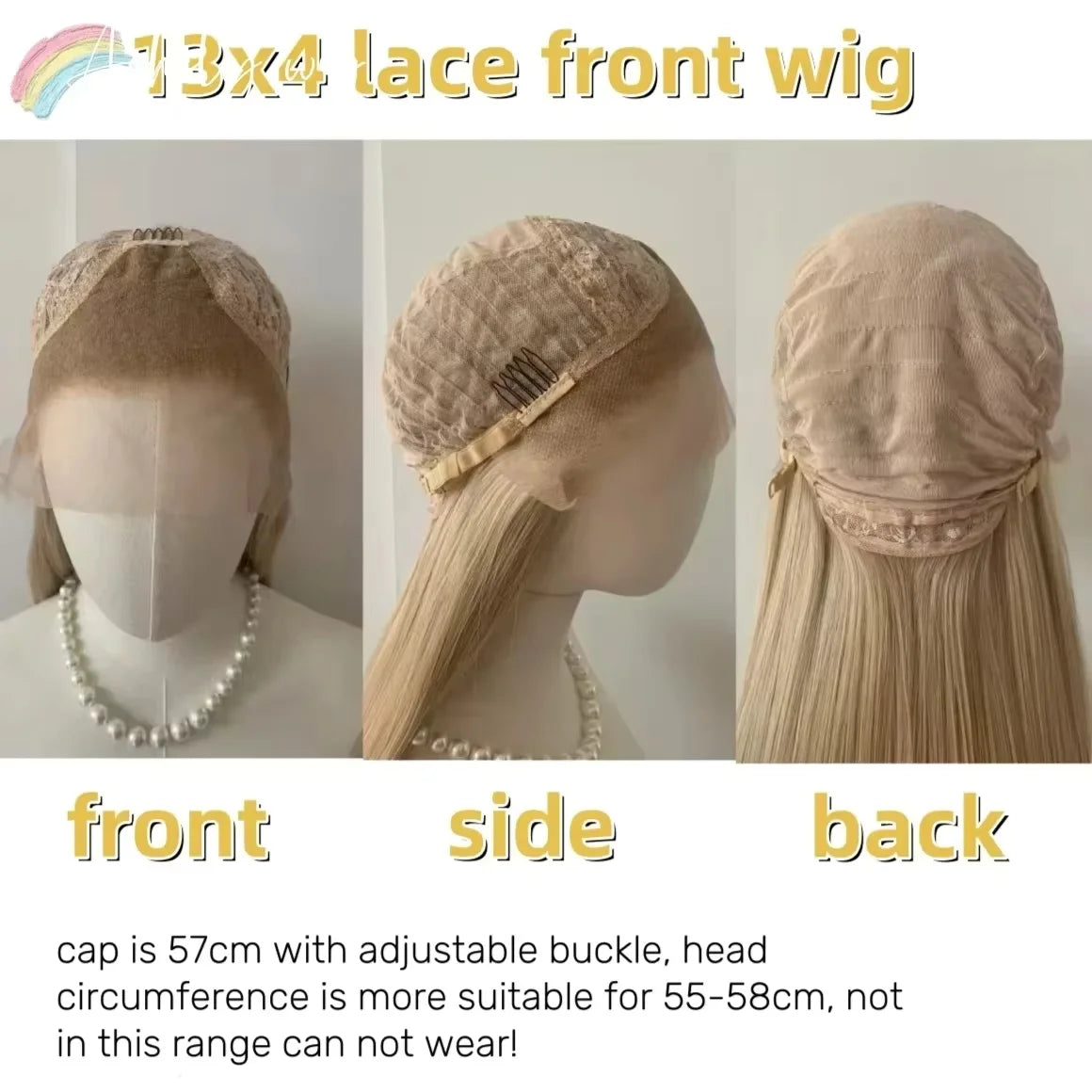 Green Wig 13*4 Lace Front Wig for Cosplay Long Straight Hair Wig High Temperature Fibers Synthetic Lace Wigs for Party Daily Use