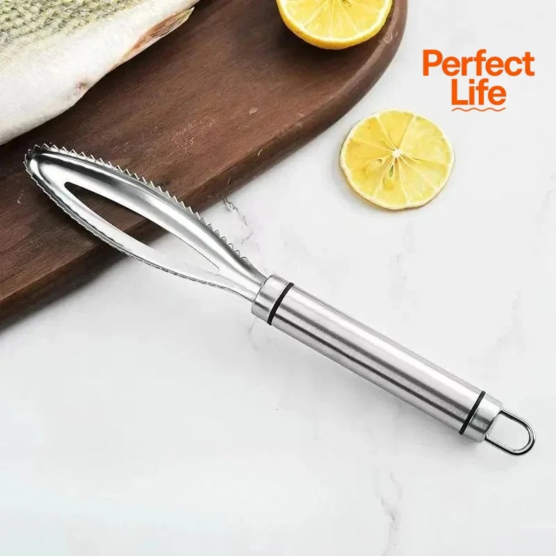 Stainless Fish Scales Removal Grater brush Cleaning Peeler Scraper bone scaler Tongs tweezers tool Fast Cleaner Skin BrushPeeler