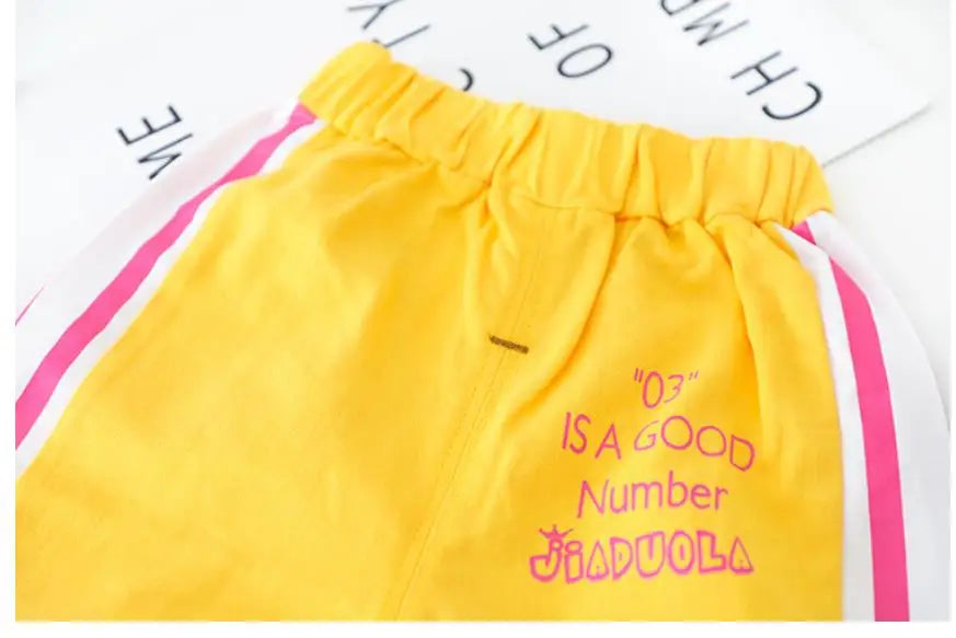 Fashion Autumn Children Suits Baby Boys Girls Clothes stamp Cotton T-Shirt Pants 2Pcs/sets Spring Toddler Clothing Sport Suits