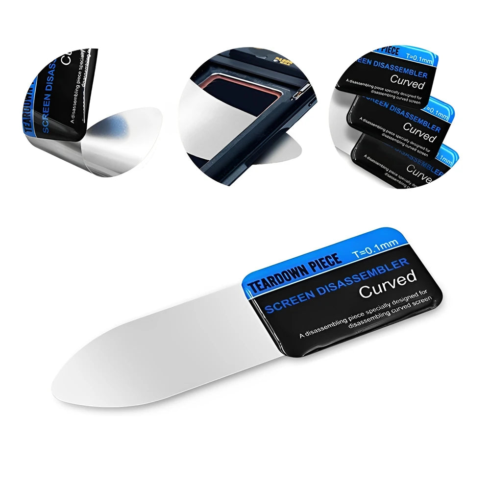 1-20Pcs Mobile Phone Curved LCD Screen Spudger Opening Pry Card Tools Ultra Thin Flexible Mobile Phone Disassemble Steel Metal