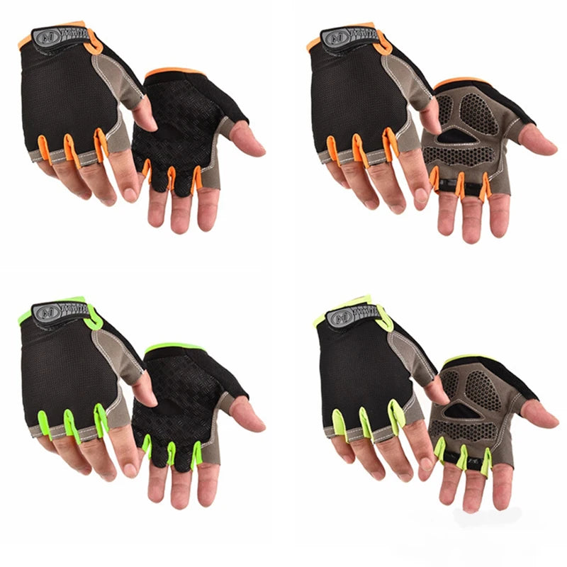 Fingerless Gym Gloves for Men Women Breathable Anti Slip Fitness Training Gloves for Bodybuilding Cycling Sports