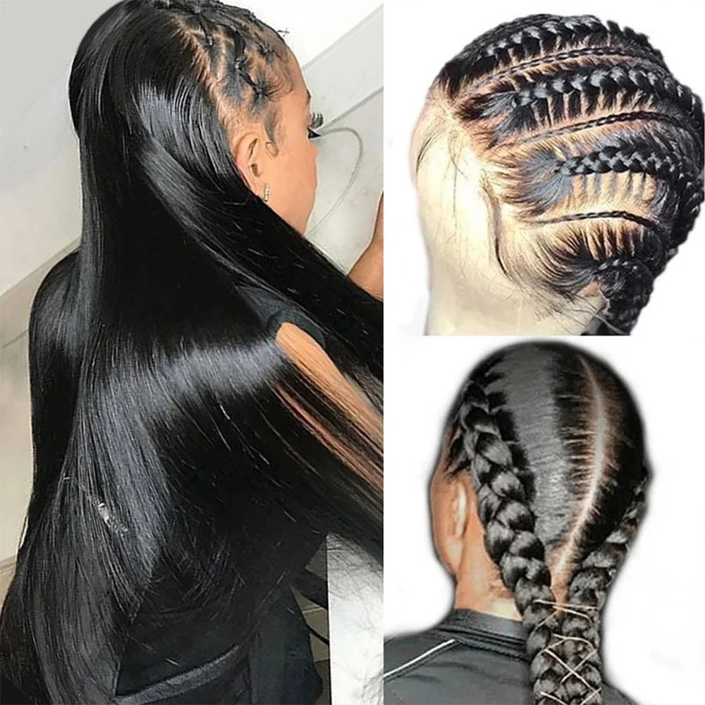 Full Lace Wigs Human Hair Wig For Women Brazilian Straight HD Full Lace Frontal Wig Glueless Wig Ready to Wear Preplucked