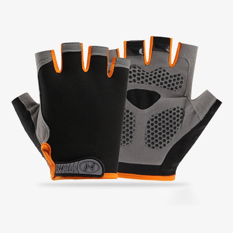 Fingerless Gym Gloves for Men Women Breathable Anti Slip Fitness Training Gloves for Bodybuilding Cycling Sports